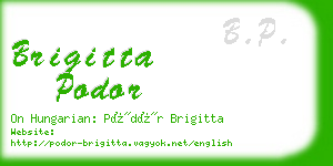 brigitta podor business card